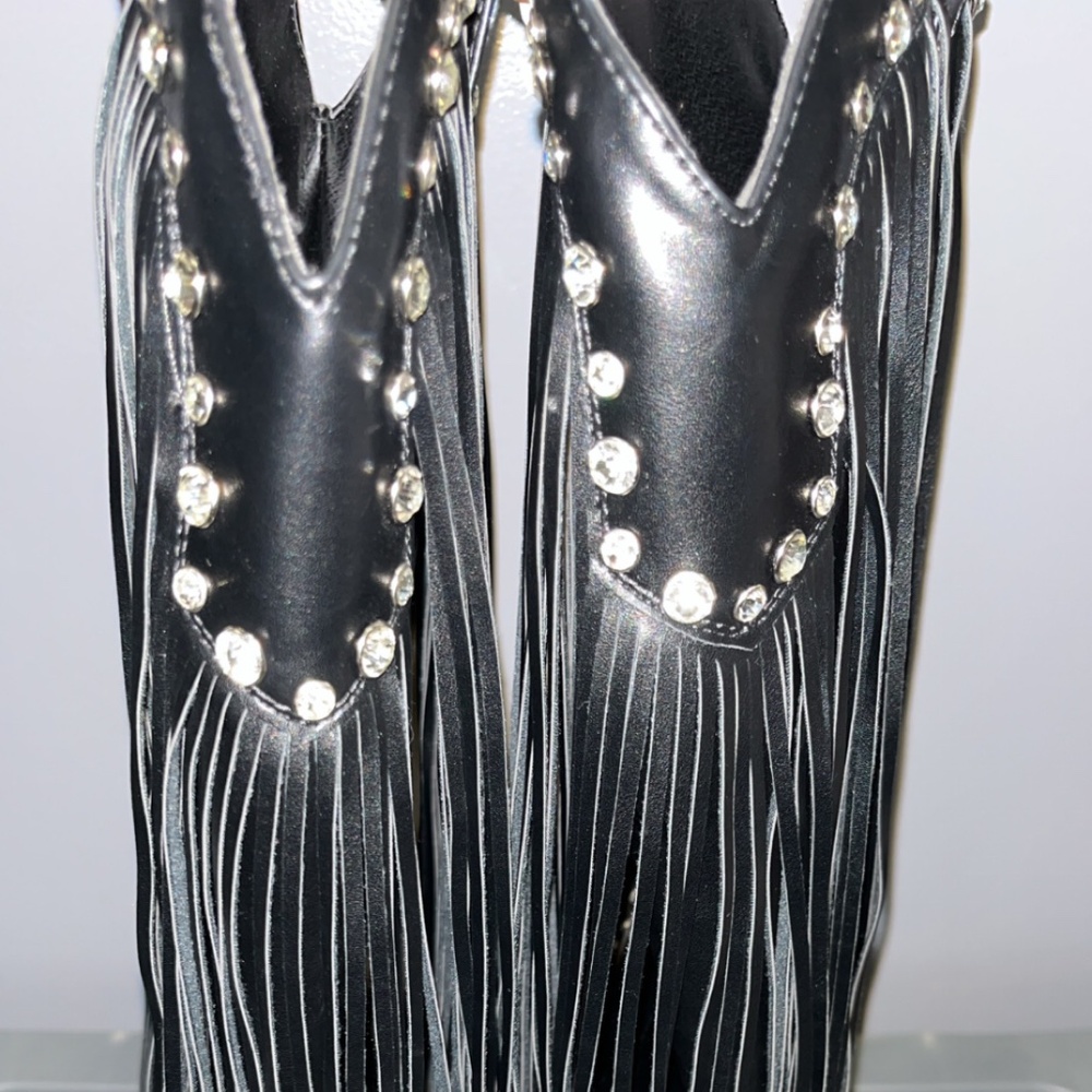 Cowboy boots black and rhinestone